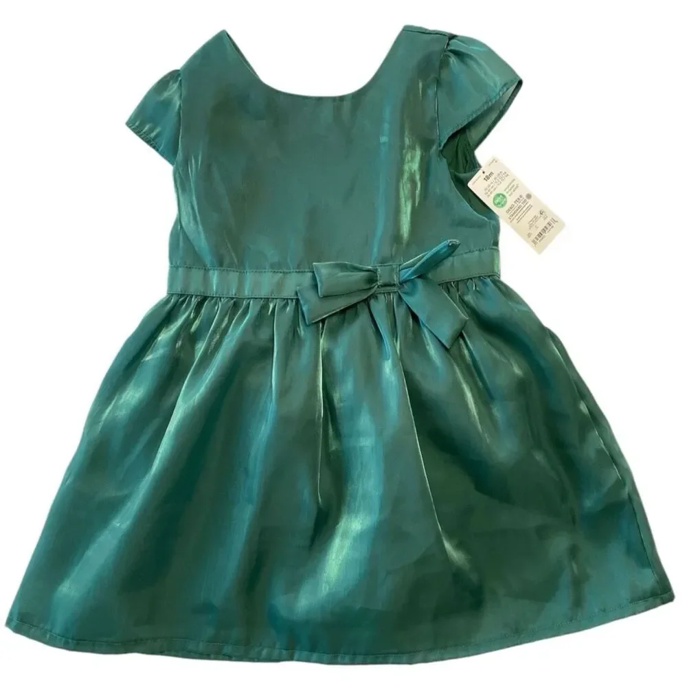 Carter's Just One You Toddler Dress Girl's 18 Months Green Dress w/Diaper Cover
